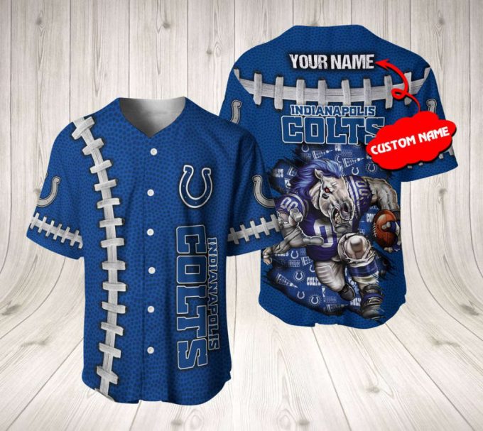 Indianapolis Colts Personalized Baseball Jersey 2