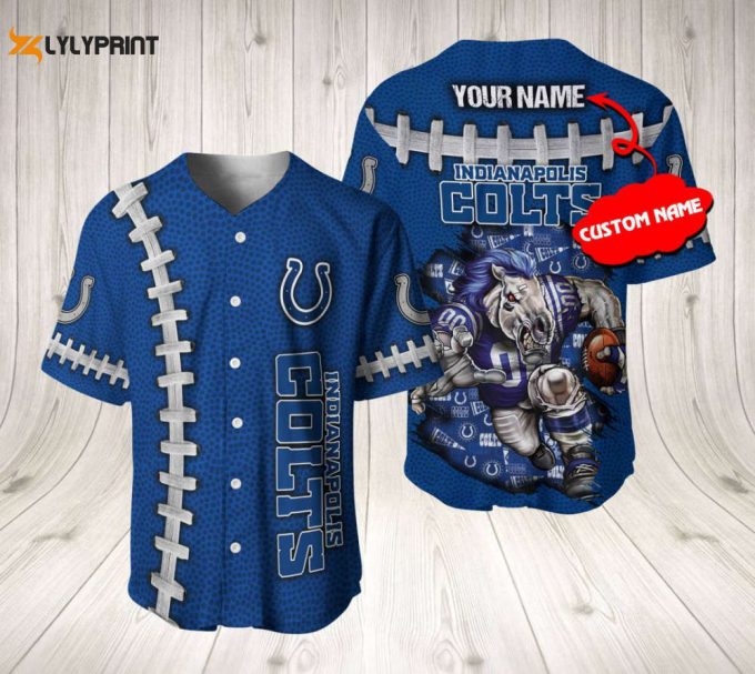 Indianapolis Colts Personalized Baseball Jersey 1