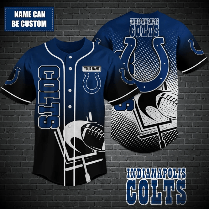 Indianapolis Colts Personalized Baseball Jersey 2