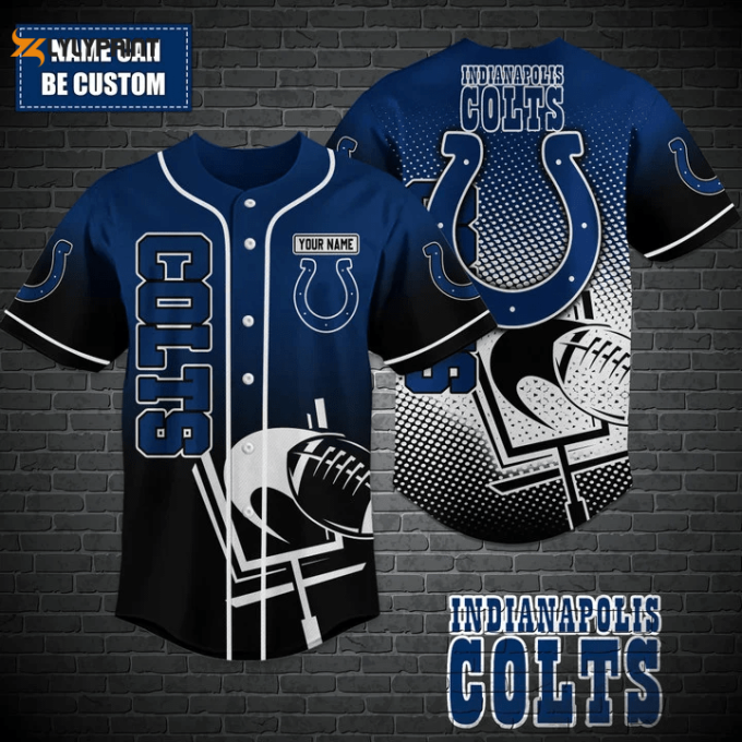 Indianapolis Colts Personalized Baseball Jersey 1