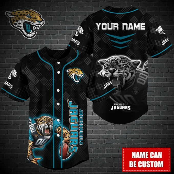 Jacksonville Jaguars Personalized Baseball Jersey Fan Gifts 2