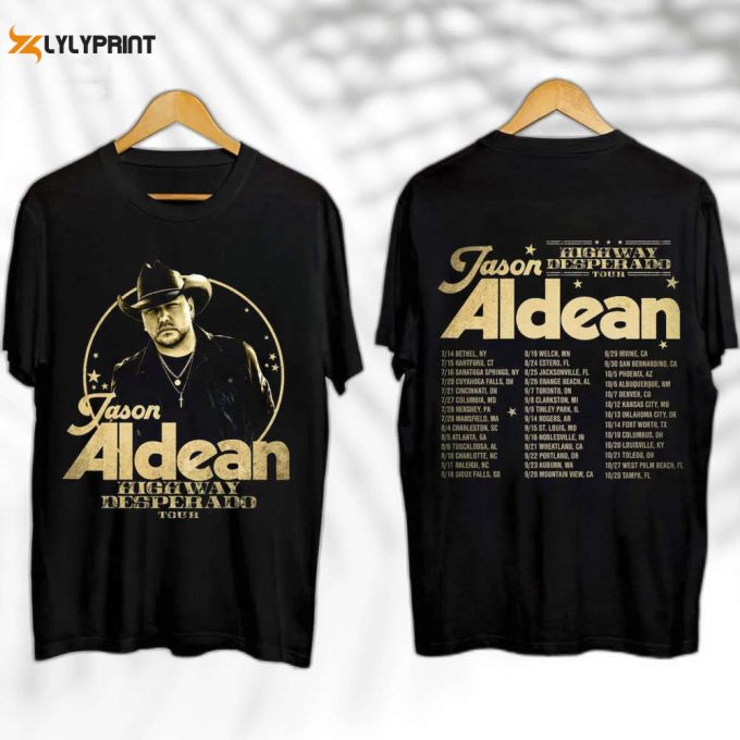 Jason Aldean Highway Desperado Tour 2024 Shirt, Jason Aldean Fan Shirt, Jason Aldean Country Music Shirt, Country Music Tour Shirt 1