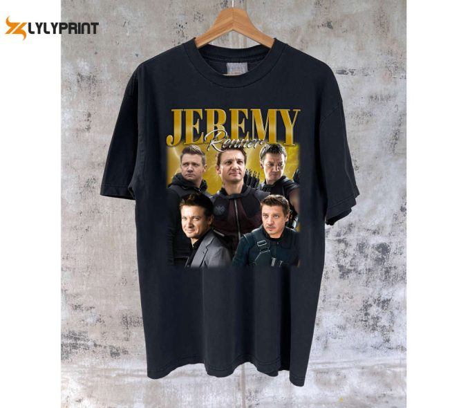 Jeremy Renner T-Shirt Jeremy Renner Shirt Jeremy Renner Tees Jeremy Renner Sweater Vintage Unisex T-Shirt 1