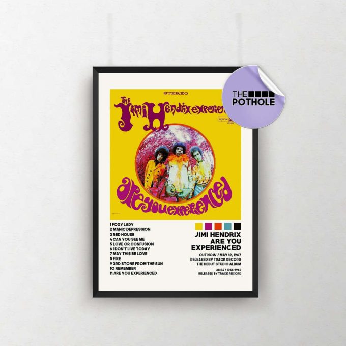 Jimi Hendrix Posters / Are You Experienced Poster / Album Cover Poster, Poster Print Wall Art, Custom Poster, Home Decor, Jimi Hendrix 2