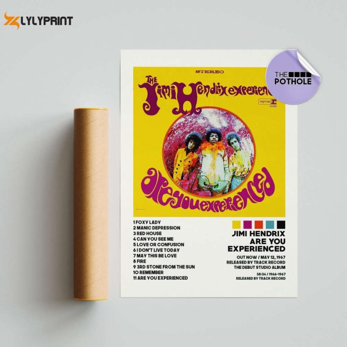 Jimi Hendrix Posters / Are You Experienced Poster / Album Cover Poster, Poster Print Wall Art, Custom Poster, Home Decor, Jimi Hendrix 1