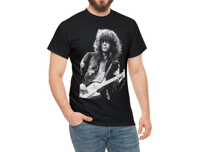 Jimmy Page In Black Dragon Suit, Led Zeppelin, Black Unisex T-Shirt, Jimmy Page Gift, Led Zeppelin T-Shirt, Rock Legend, Jimmy Page T-Shirt 3