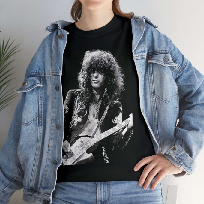 Jimmy Page In Black Dragon Suit, Led Zeppelin, Black Unisex T-Shirt, Jimmy Page Gift, Led Zeppelin T-Shirt, Rock Legend, Jimmy Page T-Shirt 5