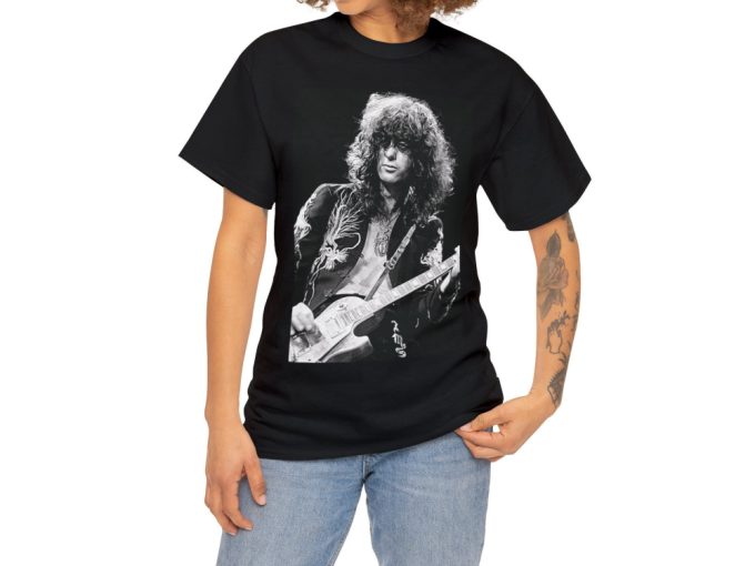 Jimmy Page In Black Dragon Suit, Led Zeppelin, Black Unisex T-Shirt, Jimmy Page Gift, Led Zeppelin T-Shirt, Rock Legend, Jimmy Page T-Shirt 6