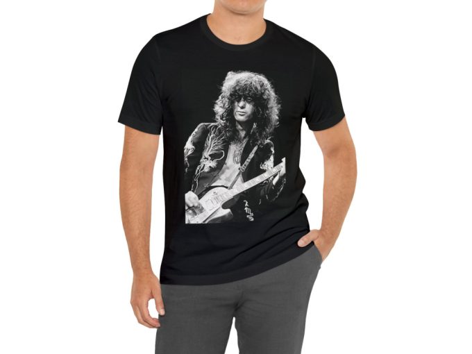 Jimmy Page In Black Dragon Suit, Led Zeppelin, Black Unisex T-Shirt, Jimmy Page Gift, Led Zeppelin T-Shirt, Rock Legend, Jimmy Page T-Shirt 7