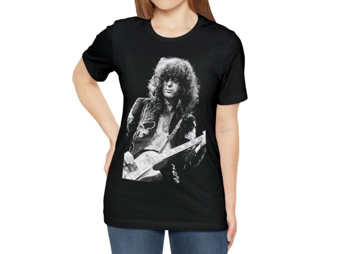 Jimmy Page In Black Dragon Suit, Led Zeppelin, Black Unisex T-Shirt, Jimmy Page Gift, Led Zeppelin T-Shirt, Rock Legend, Jimmy Page T-Shirt 8