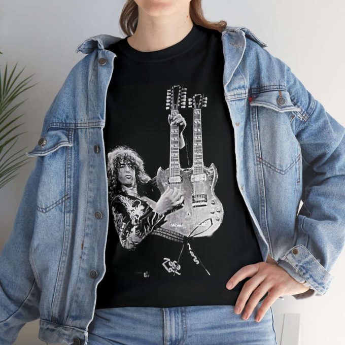 Jimmy Page Performing Stairway To Heaven, Black Unisex T-Shirt, Jimmy Page Tee, Led Zeppelin, Jimmy Page T-Shirt, Led Zeppelin T-Shirt 3