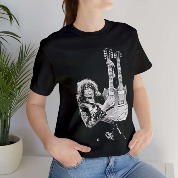 Jimmy Page Performing Stairway To Heaven, Black Unisex T-Shirt, Jimmy Page Tee, Led Zeppelin, Jimmy Page T-Shirt, Led Zeppelin T-Shirt 4