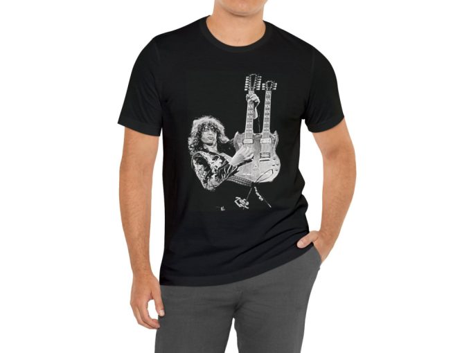 Jimmy Page Performing Stairway To Heaven, Black Unisex T-Shirt, Jimmy Page Tee, Led Zeppelin, Jimmy Page T-Shirt, Led Zeppelin T-Shirt 5