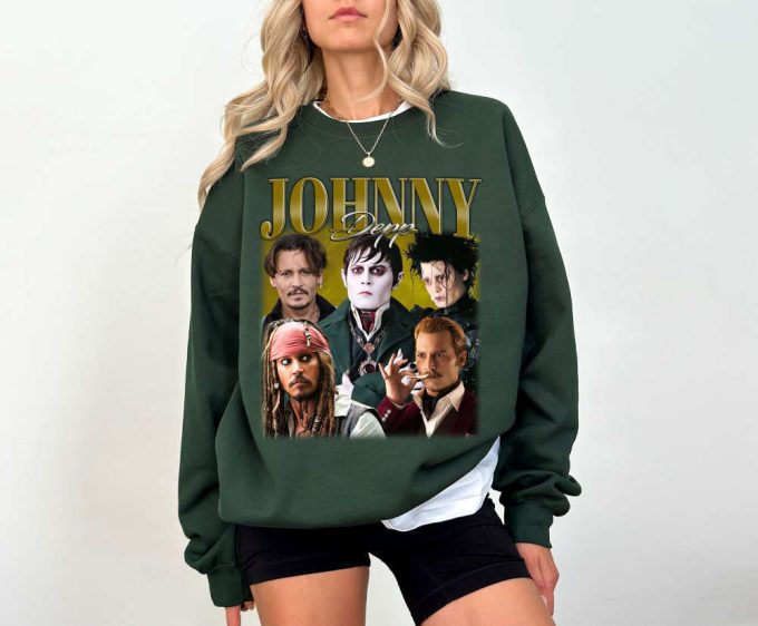 Johnny Depp T-Shirt Johnny Depp Shirt Johnny Depp Tees Johnny Depp Sweater Retro Unisex T-Shirt Tee Cute 4