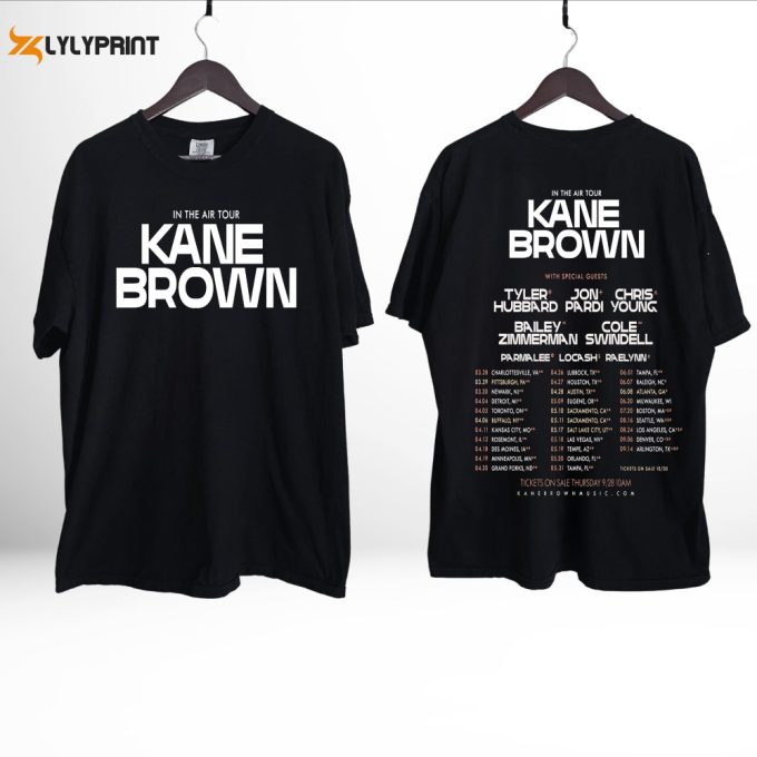 Kane Brown 2024 Tour Shirt, 2024 Kane Brown Tour Sweatshirt, Kane Brown Tour Hoodie 2024, In The Air Tour, Kane Brown Concert Tee 1