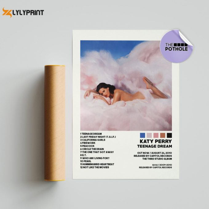 Katy Perry Posters / Teenage Dream Poster / Album Cover Poster, Poster Print Wall Art, Custom Poster, Home Decor, Katy Perry, Teenage Dream 1