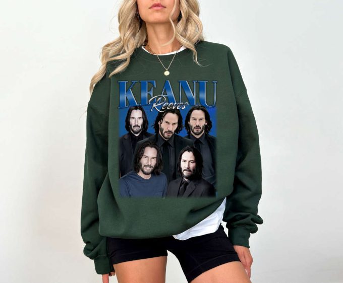 Keanu Reeves T-Shirt Keanu Reeves Shirt Keanu Reeves Tees Keanu Reeves Sweater Retro T-Shirt Spooky Sweatshirt Short Sleeve Shir 3