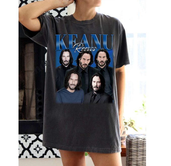 Keanu Reeves T-Shirt Keanu Reeves Shirt Keanu Reeves Tees Keanu Reeves Sweater Retro T-Shirt Spooky Sweatshirt Short Sleeve Shir 4