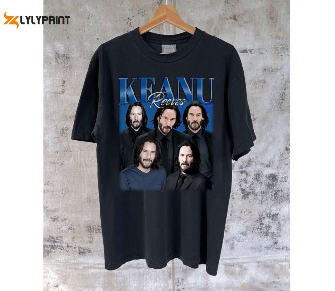 Keanu Reeves T-Shirt Keanu Reeves Shirt Keanu Reeves Tees Keanu Reeves Sweater Retro T-Shirt Spooky Sweatshirt Short Sleeve Shir 1