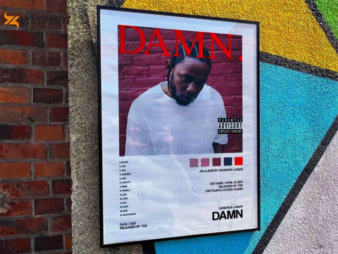 Kendrick Lamar &Amp;Quot;Damn&Amp;Quot; Album Cover Poster, Tracklist Poster #2 1