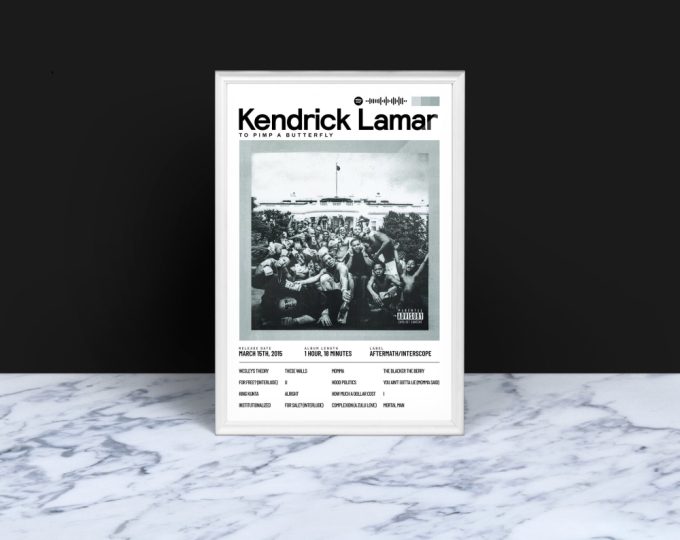 Kendrick Lamar Poster, To Pimp A Butterfly Album, Kendrick Lamar Gifts, Kendrick Lamar Poster Wall Art, Bedroom Posters