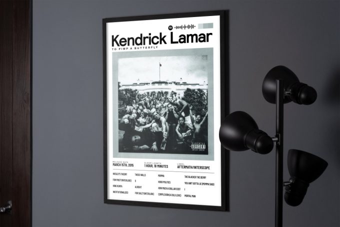 Kendrick Lamar Poster, To Pimp A Butterfly Album, Kendrick Lamar Gifts, Kendrick Lamar Poster Wall Art, Bedroom Posters