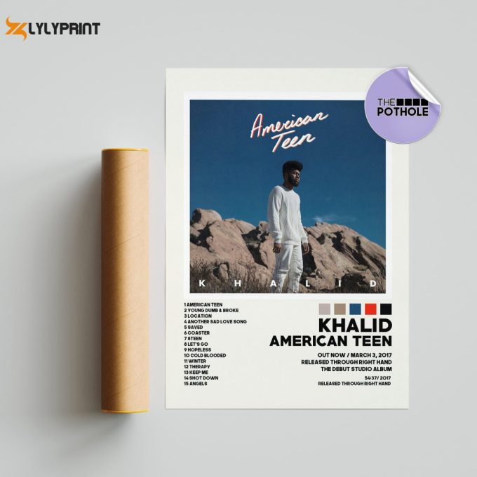 Khalid Poster / American Teen / Album Cover Poster Poster Print Wall Art, Custom Poster, Home Decor 1