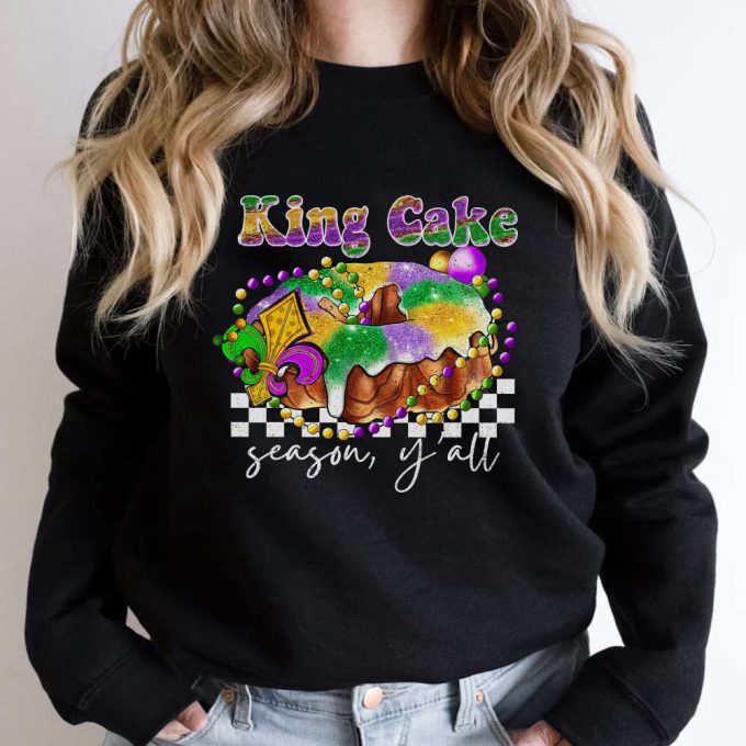 King Cake Mardi Gras Shirt, Mardi Gras Shirt, Peace Shirt, Mardi Gras Tee, For Men Women 2