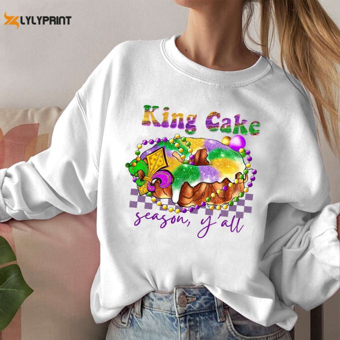 King Cake Mardi Gras Shirt, Mardi Gras Shirt, Peace Shirt, Mardi Gras Tee, For Men Women 1