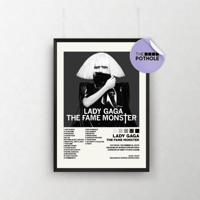 Lady Gaga Posters / Fame Monster Poster, Album Cover Poster, Print Wall Art, Custom Poster, Home Decor, Lady Gaga, Chromatica, Joanne 2