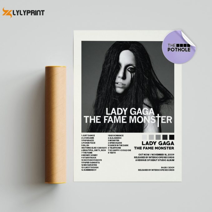 Lady Gaga Posters / Fame Monster Poster, Album Cover Poster, Print Wall Art, Custom Poster, Home Decor, Lady Gaga, Chromatica, Joanne 1