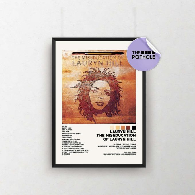 Lauryn Hill Posters / The Miseducation Of Lauryn Hill Poster, Album Cover Poster, Poster Print Wall Art, Custom Poster, Home Decor 2