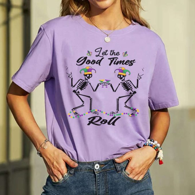 Let'S The Good Times Roll Faux Sequins Shirt, For Men Women 3