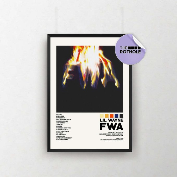 Lil Wayne Posters / Fwa Poster / Album Cover Poster / Poster Print Wall Art / Custom Poster / Home Decor, Lil Wayne, Fwa 2