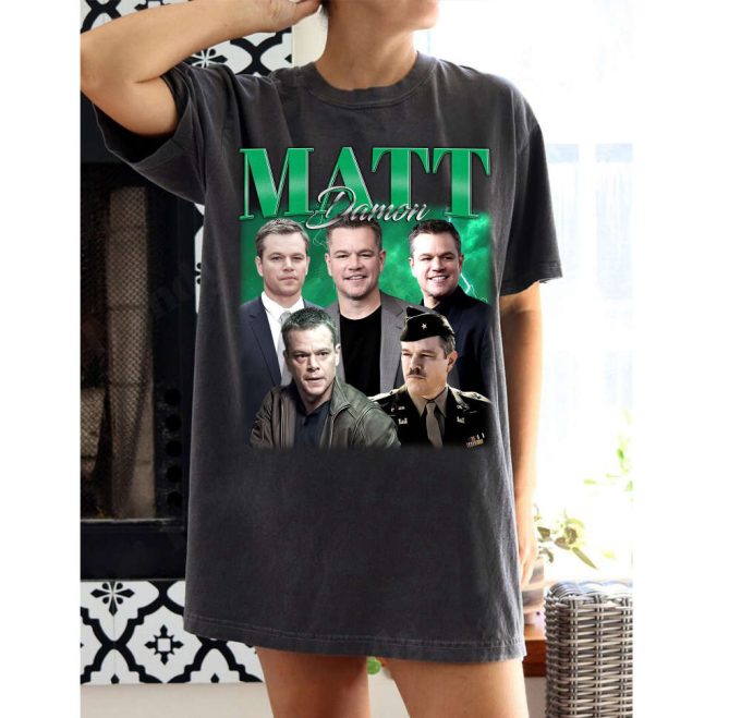 Limited Matt Damon T-Shirt Matt Damon Shirt Matt Damon Tees Matt Damon Sweater Vintage Shirt Movie Unisex T-Shirt 2