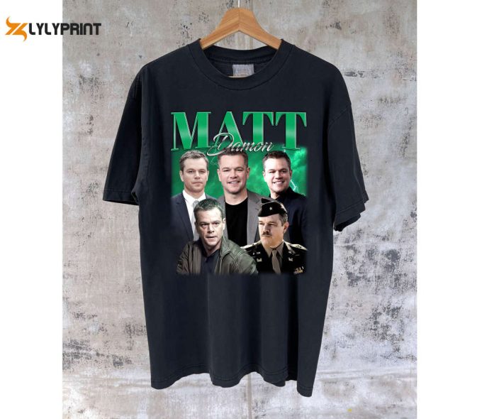 Limited Matt Damon T-Shirt Matt Damon Shirt Matt Damon Tees Matt Damon Sweater Vintage Shirt Movie Unisex T-Shirt 1