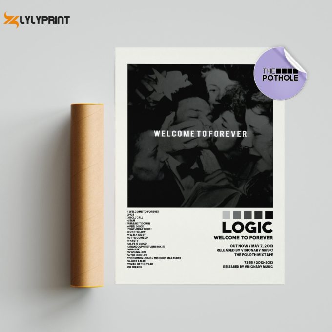 Logic Posters / Welcome To Forever Poster, Tracklist Poster, Album Cover Poster, Print Wall Art, Custom Poster, Welcome To Forever, Logic 1