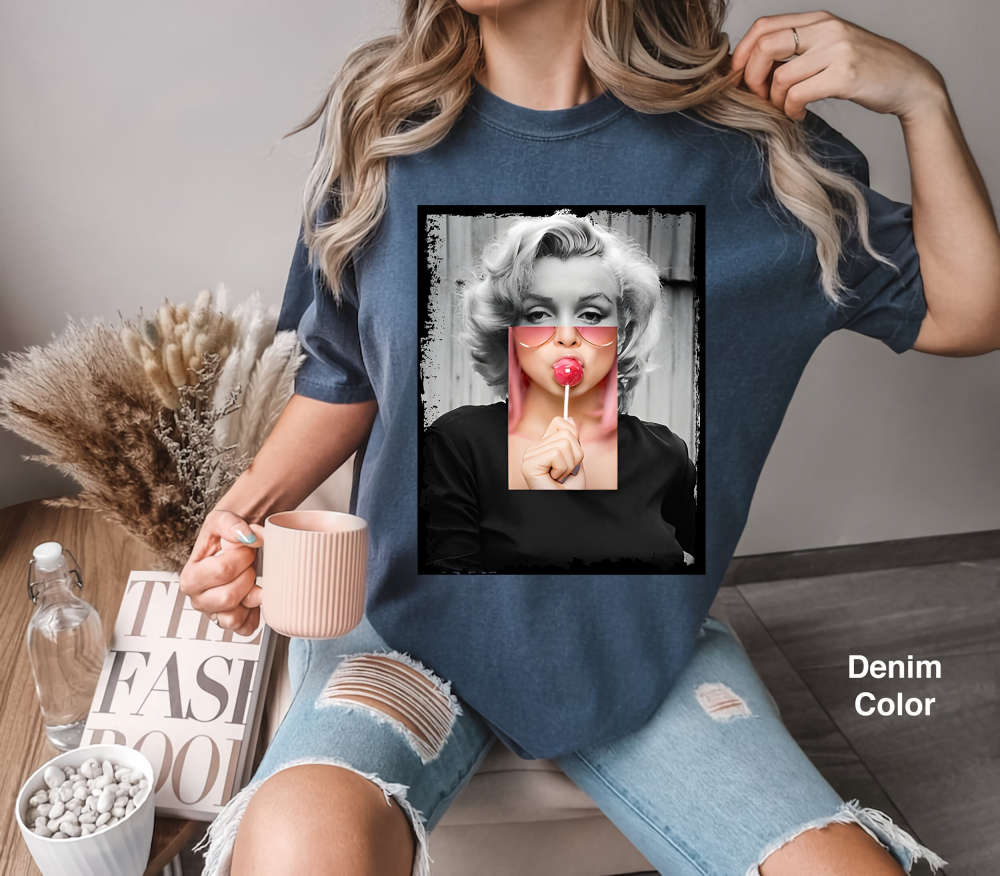 Marilyn Monroe Vintage Comfort Colors T-Shirt: Lollipop Shirt Monroe Tribute – Perfect Gift for Fans 2024
