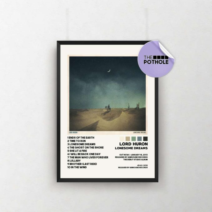 Lord Huron Posters, Lonesome Dreams Poster, Lord Huron, Lonesome Dreams Album Cover Poster, Poster Print Wall Art, Custom Poster