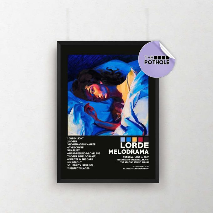 Lorde Posters / Melodrama Poster / Lorde Melodrama / Album Cover Poster / Poster Print Wall Art / Music Band Poster / Home Decor, Blck 2