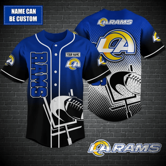 Los Angeles Rams Personalized Baseball Jersey Bj0191 2