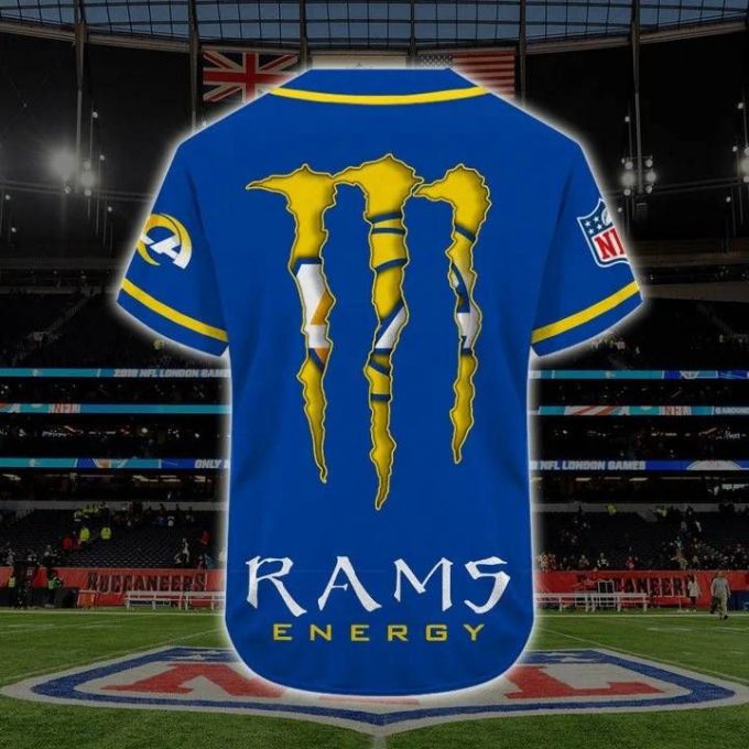 Los Angeles Rams Personalized Baseball Jersey 4