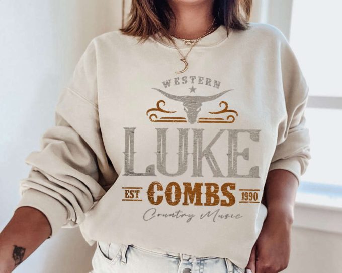 Luke Combs Est 1990 Distressed, Country Music Sweatshirt, For Men Women 4