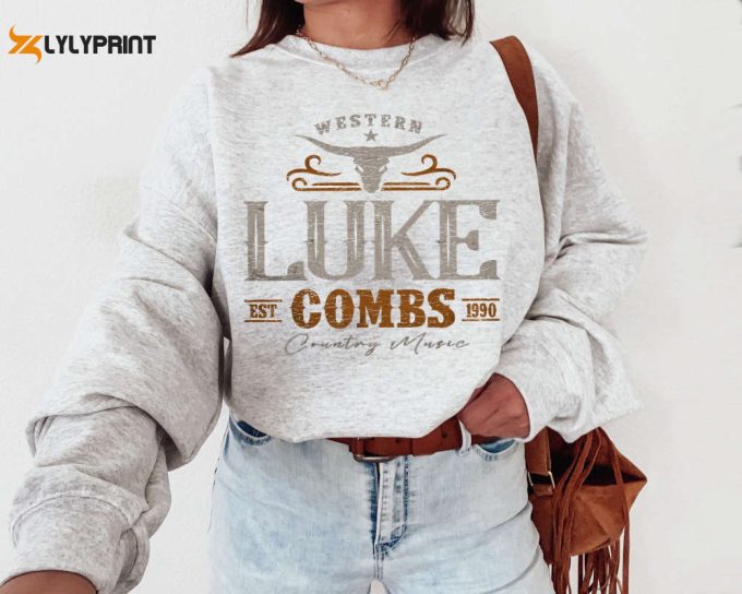 Luke Combs Est 1990 Distressed, Country Music Sweatshirt, For Men Women 1