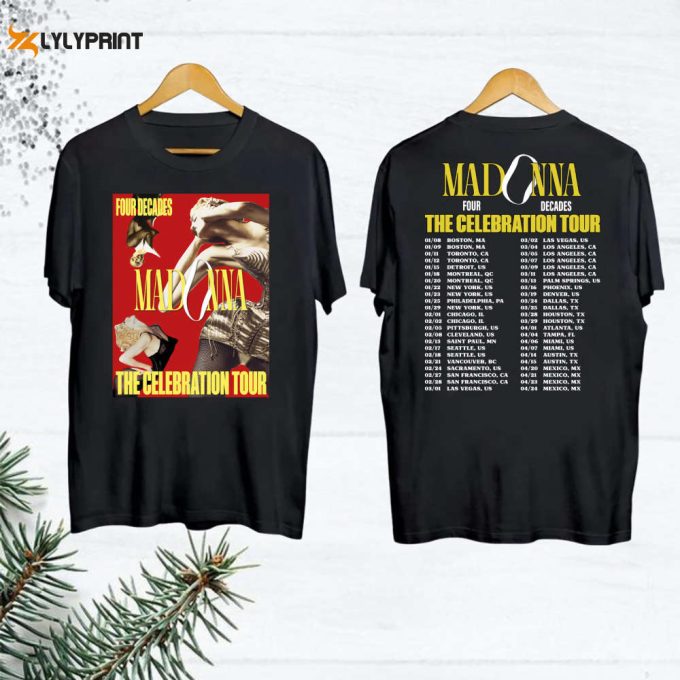 Madonna The Celebration Tour 2024 T-Shirt, Vintage Madonna Shirt Fan Gifts, For Men Women 1