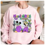 Mardi Gras 2024 Mickey Minnie Disneyland Shirt: Celebrate Fat Tuesday on Main Street!