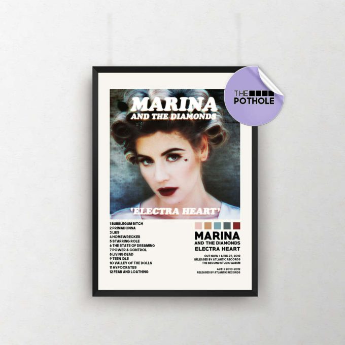 Marina And The Diamonds Posters, Electra Heart Poster, Album Cover Poster, Poster Print Wall Art, Custom Poster, Home Decor, Marina 2