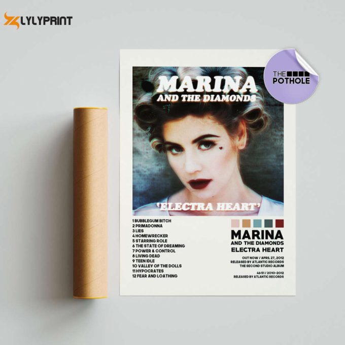 Marina And The Diamonds Posters, Electra Heart Poster, Album Cover Poster, Poster Print Wall Art, Custom Poster, Home Decor, Marina 1