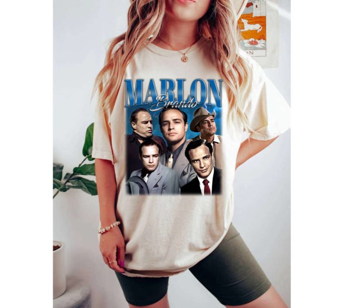 Marlon Brando T-Shirt Marlon Brando Shirt Marlon Brando Tees Marlon Brando Sweater Vintage Unisex T-Shirt 3