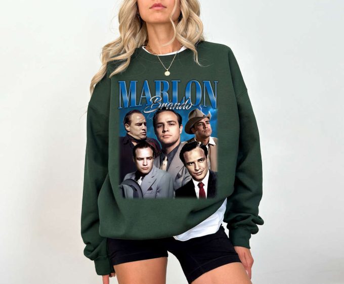 Marlon Brando T-Shirt Marlon Brando Shirt Marlon Brando Tees Marlon Brando Sweater Vintage Unisex T-Shirt 4